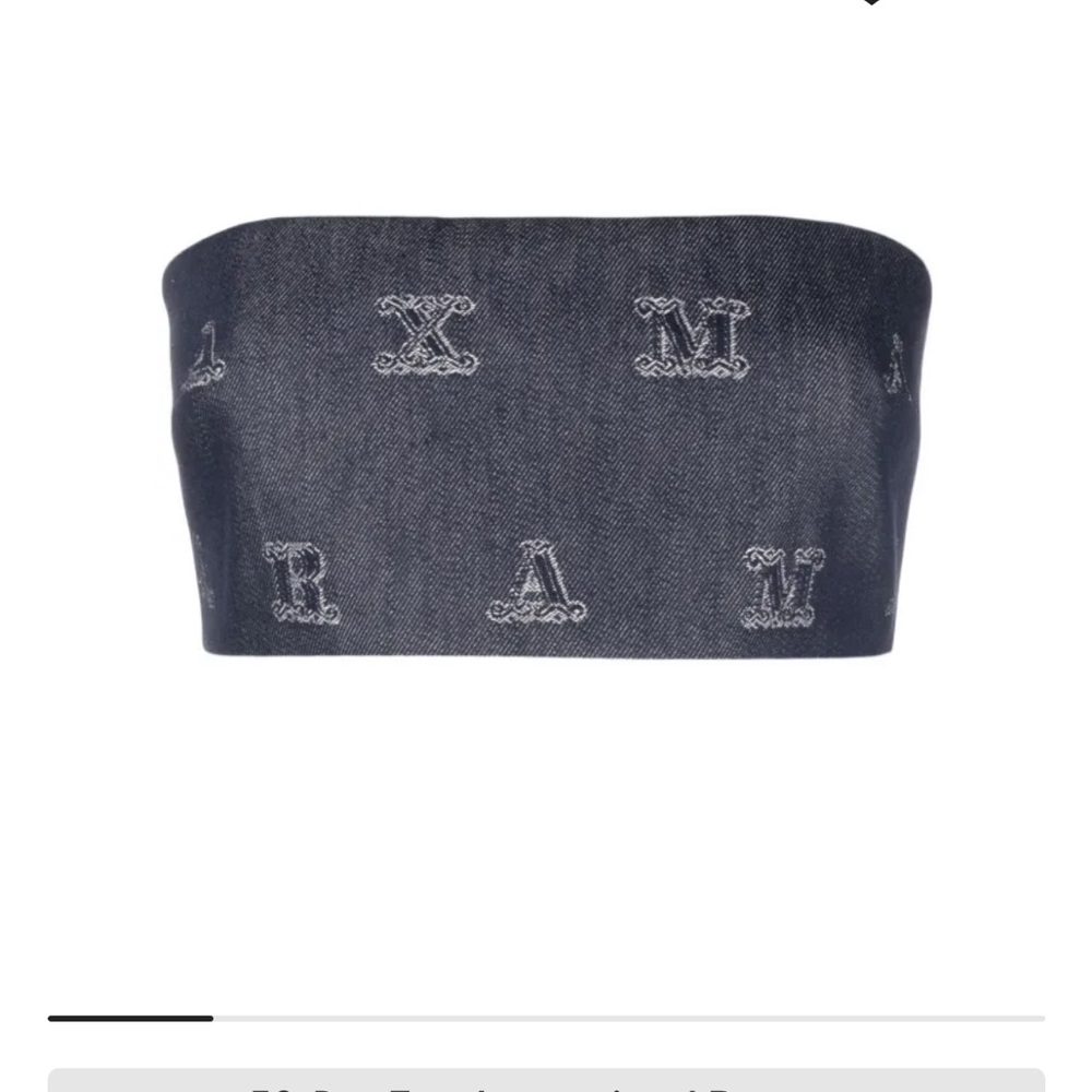 NWOT MaxMara Gram Jacquard/Jean  crop/bandeau